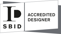 SBID Accredited Designer Logo - White